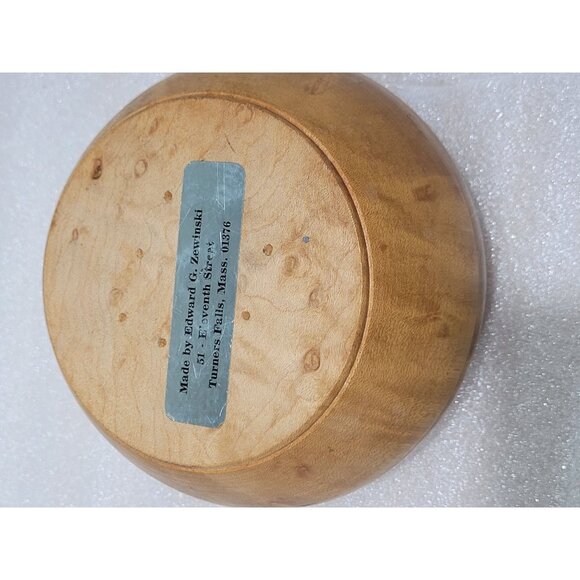 Artisan Crafted Wooden Bowl Trinkets Desktop Cottage Core 3" - Picture 9 of 9